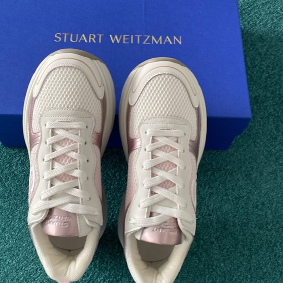 Stuart Weitzman SW TRAINER WHITE/PINK - Picture 9 of 10